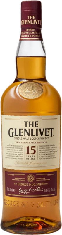 Бесплатная доставка | Односолодовый виски Glenlivet Шотландия Объединенное Королевство 15 Лет 70 cl