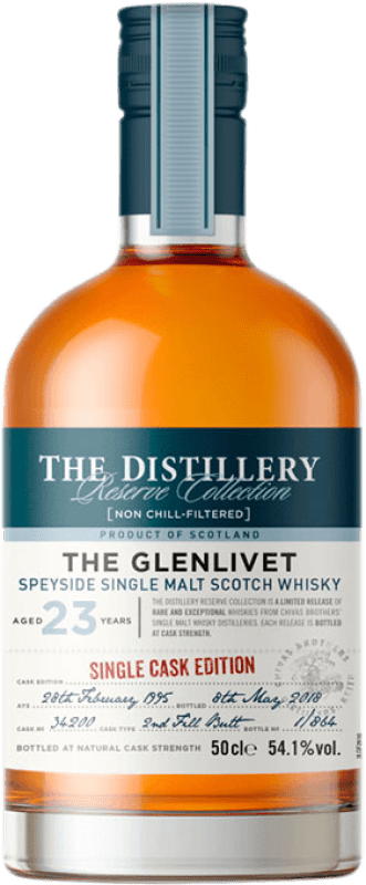 252,95 € 免费送货 | 威士忌单一麦芽威士忌 Glenlivet Single Cask Edition Butt 23 岁 瓶子 Medium 50 cl