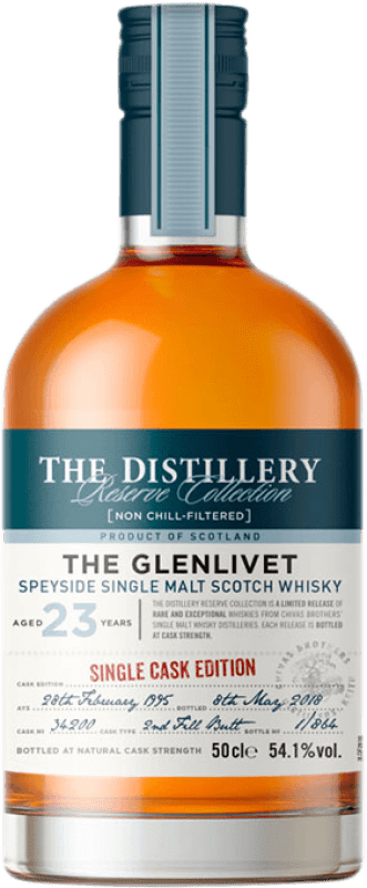 206,95 € Бесплатная доставка | Односолодовый виски Glenlivet Single Cask Edition Butt 23 Лет бутылка Medium 50 cl