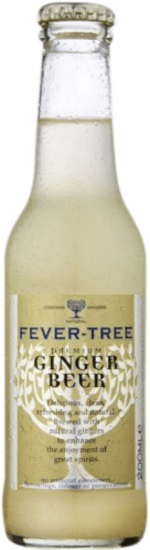 Envio grátis | Caixa de 4 unidades Refrescos e Mixers Fever-Tree Ginger Beer Reino Unido Garrafa Pequena 20 cl