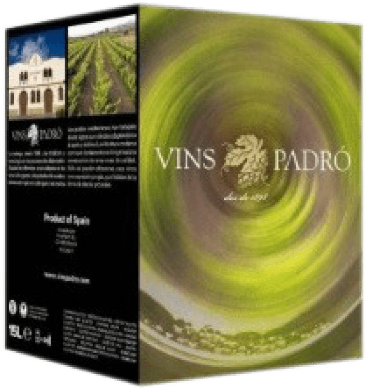 47,95 € Free Shipping | White wine Padró Blanco D.O. Catalunya Bag in Box 15 L