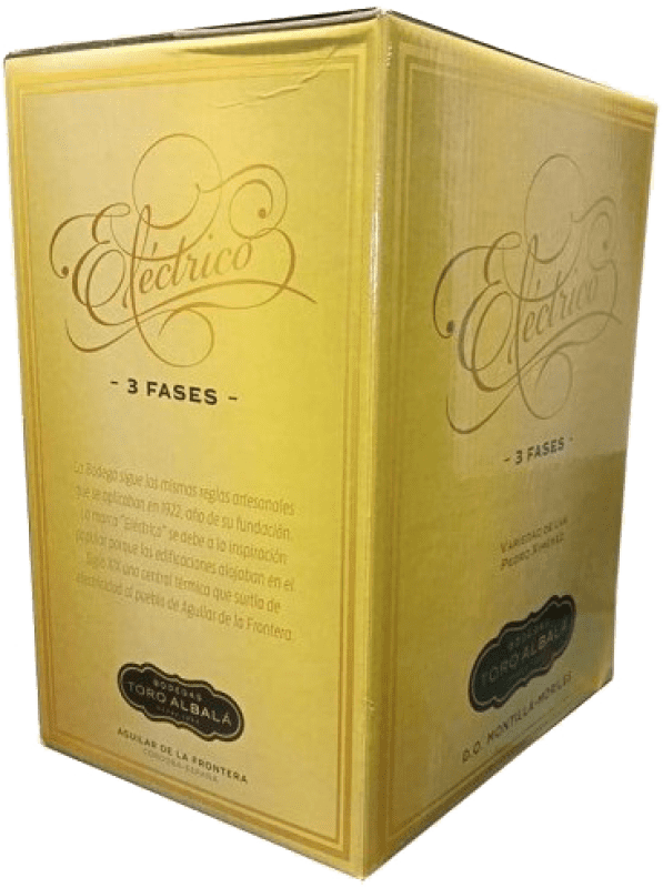 73,95 € | Verstärkter Wein Toro Albalá Fino Eléctrico 3 Fases sin Filtrar D.O. Montilla-Moriles Spanien Palomino Fino Bag in Box 15 L