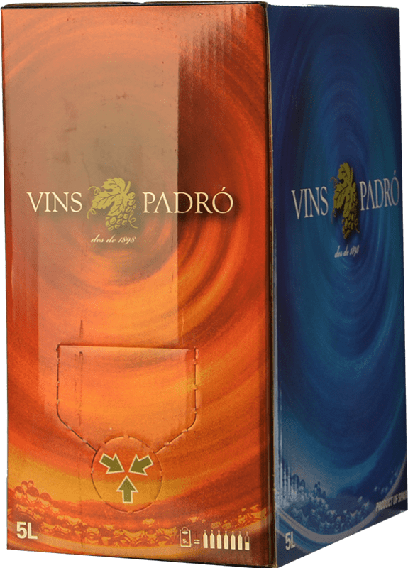 19,95 € Envio grátis | Vinho Rosé Padró Bag in Box 5 L