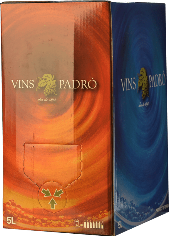 14,95 € | Vinho rosé Padró Rosado Espanha Bag in Box 5 L