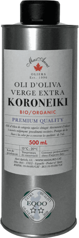 Kostenloser Versand | Olivenöl Mas Auró E-NOL Extra Nativ Katalonien Spanien Argudell Dose 50 cl