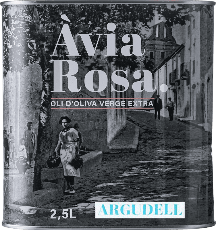 59,95 € Envío gratis | Aceite de Oliva Oli Avia. Rosa Lata Especial 2,5 L