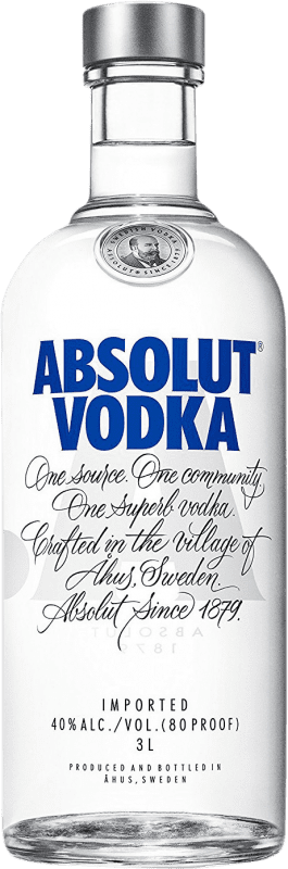 111,95 € Envío gratis | Vodka Absolut Botella Jéroboam-Doble Mágnum 3 L