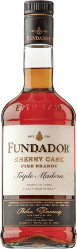 31,95 € Envío gratis | Brandy Pedro Domecq Fundador Sherry Cask Triple Madera D.O. Jerez-Xérès-Sherry