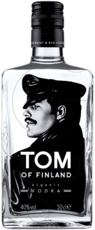 Free Shipping | Vodka Tom of Finland Finland Medium Bottle 50 cl