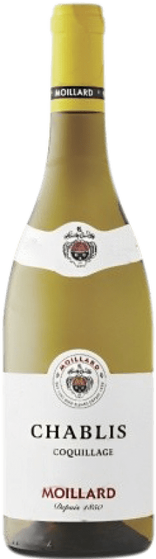 Kostenloser Versand | Weißwein Moillard Grivot Coquillage Alterung A.O.C. Chablis Burgund Frankreich 75 cl