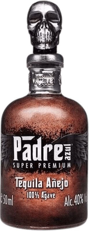 10,95 € Envío gratis | Tequila Padre Azul Añejo Botellín Miniatura 5 cl