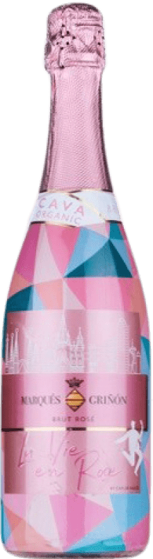 10,95 € Envio grátis | Espumante rosé Marqués de Griñón La Vie en Rose Organic Brut D.O. Cava Biológico