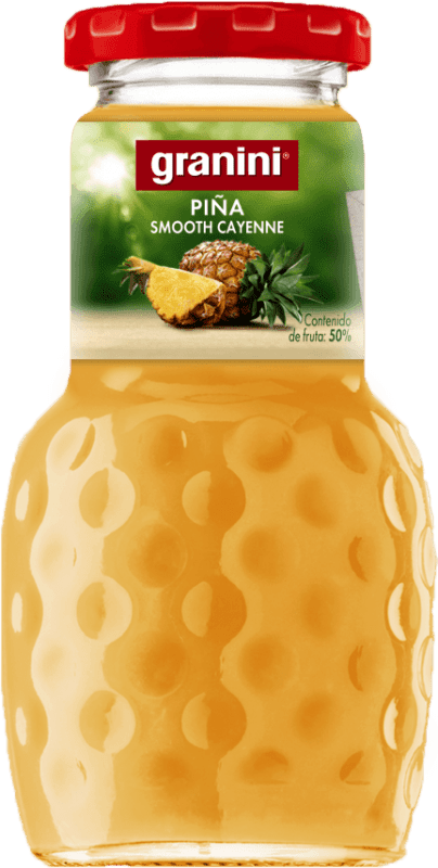 54,95 € Envío gratis | Caja de 24 unidades Zumo Granini Piña 100% Exprimido con Pulpa Botellín 20 cl