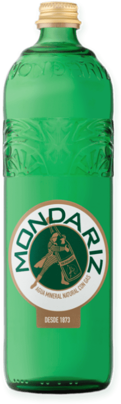 10,95 € 送料無料 | 24個入りボックス 水 Mondariz 1873 con Gas Vidrio RET 3分の1リットルのボトル 33 cl
