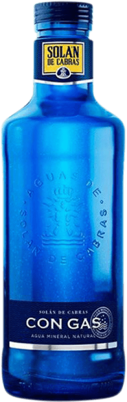 42,95 € Envío gratis | Caja de 24 unidades Agua Solán de Cabras Gas Botellín Tercio 33 cl