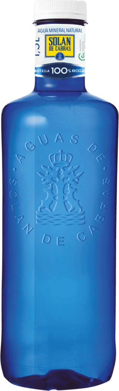 Free Shipping | 6 units box Water Solán de Cabras PET Castilla y León Spain Special Bottle 1,5 L