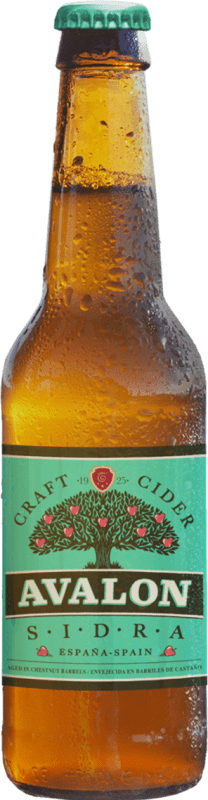 3,95 € Envío gratis | Sidra Trabanco Avalon Semi-Seco Semi-Dulce Botellín Tercio 33 cl
