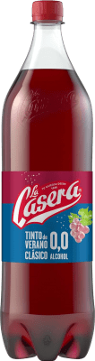 Sangria Limonata di Vino Scatola da 6 unità La Casera Tinto de Verano — Vino Rosso d'Estate 1 L PET Senza Alcol