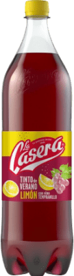 Sangria Wine Lemonade La Casera Tinto de Verano — Summer Red Wine Special Bottle 1,5 L PET Limón — Lemon