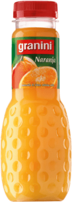 免费送货 | 盒装12个 碳酸饮料 Granini 西班牙 三分之一升瓶 33 cl PET — 塑料 Naranja — 橙子