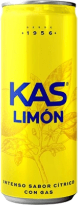 免费送货 | 盒装24个 饮料和搅拌机 Kas Limón 西班牙 铝罐 33 cl