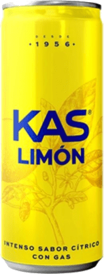 24,95 € Kostenloser Versand | 24 Einheiten Box Softdrinks Kas Dose 33 cl Limón — Zitrone