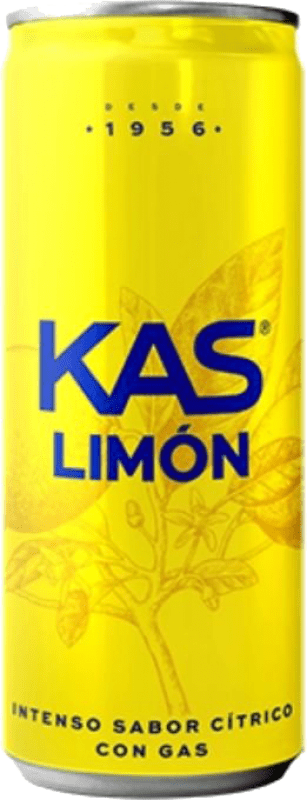Kostenloser Versand | 24 Einheiten Box Softdrinks Kas Spanien Dose 33 cl Limón — Zitrone