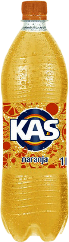 Free Shipping | 12 units box Soft Drinks & Mixers Kas Naranja PET Spain 1 L