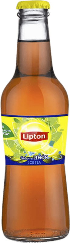 67,95 € Бесплатная доставка | Коробка из 24 единиц Безалкогольные напитки Lipton Мини-бутылка 25 cl Limón — Лимон, Tea — Чай