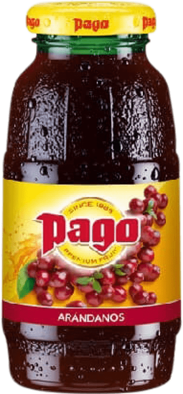 Kostenloser Versand | 12 Einheiten Box Softdrinks Zumos Pago Arándanos Spanien Kleine Flasche 20 cl