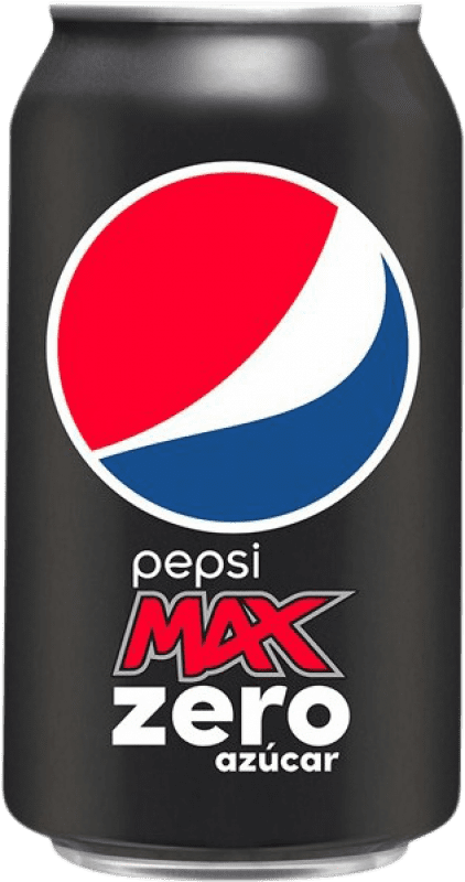 33,95 € Бесплатная доставка | Коробка из 24 единиц Напитки и миксеры Pepsi Max Zero Банка 33 cl