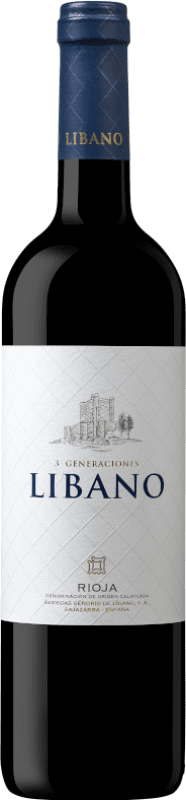 12,95 € Envio grátis | Vinho tinto Señorío de Líbano. 3 Generaciones D.O.Ca. Rioja