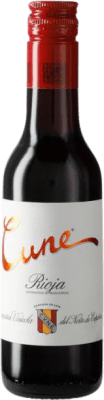 14,95 € | 6 units box Red wine Norte de España - CVNE Cune Crianza D.O.Ca. Rioja The Rioja Spain Tempranillo, Mazuelo, Grenache Tintorera Small Bottle 18 cl