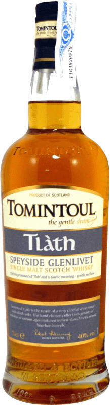 Kostenloser Versand | Whiskey Single Malt Tomintoul Tlàth Scotch Großbritannien 70 cl