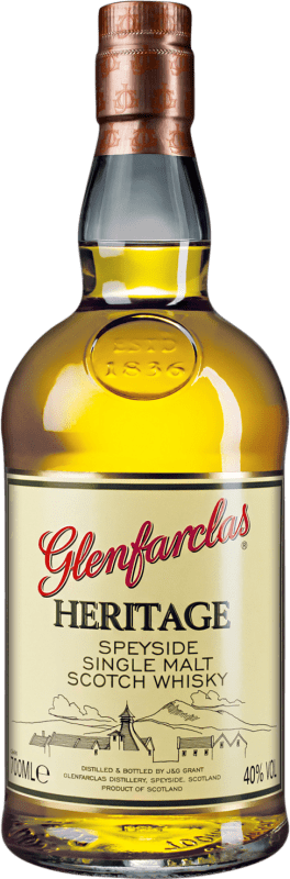 Envoi gratuit | Single Malt Whisky Glenfarclas Heritage Royaume-Uni 70 cl