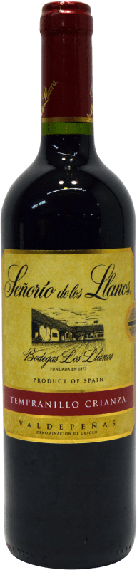 5,95 € 送料無料 | 赤ワイン Los Llanos Señorío 高齢者 D.O. Valdepeñas