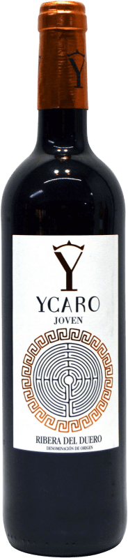 免费送货 | 红酒 Corral Cuadrado Ycaro 年轻的 D.O. Ribera del Duero 卡斯蒂利亚莱昂 西班牙 Tempranillo 75 cl