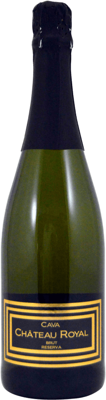 Free Shipping | White Sparkling Wine Cusivins Château Royal Brut Reserve — Aged D.O. Cava Catalonia Spain Macabeo, Xarel·lo, Parellada 75 cl