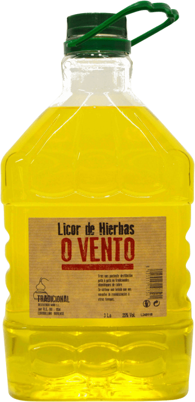 Envio grátis | Aguardente Orujo Miño Licor de Hierbas o Vento Espanha Garrafão 3 L