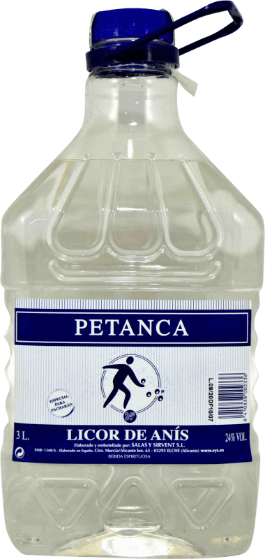 27,95 € | Анисовый ликёр Destilerías Peninsulares Petanca Licor de Anís Испания Графин 3 L