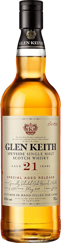 251,95 € Envoi gratuit | Single Malt Whisky Glen Keith Secret Speyside 21 Ans