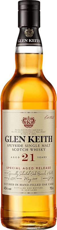 239,95 € Kostenloser Versand | Whiskey Single Malt Glen Keith Secret Speyside 21 Jahre