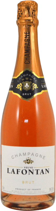 Envio grátis | Espumante rosé Les Vignobles Champenois Lafontan Rose Brut A.O.C. Champagne Champagne França 75 cl