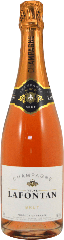 Kostenloser Versand | Rosé Sekt Les Vignobles Champenois Lafontan Brut — Herb Rosé A.O.C. Champagne Champagner Frankreich 75 cl
