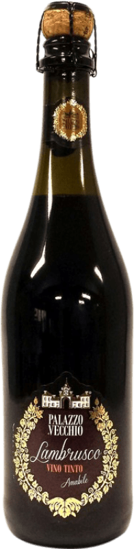 Envio grátis | Espumante tinto Palazzo Vecchio I.G.T. Emilia Romagna Emília-Romanha Itália Lambrusco 75 cl