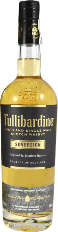 Kostenloser Versand | Whiskey Single Malt Tullibardine Sovereign Großbritannien 70 cl