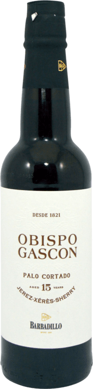 45,95 € Kostenloser Versand | Verstärkter Wein Barbadillo Obispo Gascón Palo Cortado D.O. Jerez-Xérès-Sherry Halbe Flasche 37 cl