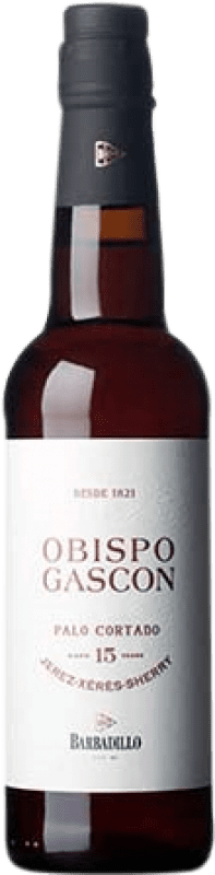 39,95 € Spedizione Gratuita | Vino Liquoroso Barbadillo Obispo Gascón Palo Cortado D.O. Jerez-Xérès-Sherry Mezza Bottiglia 37 cl