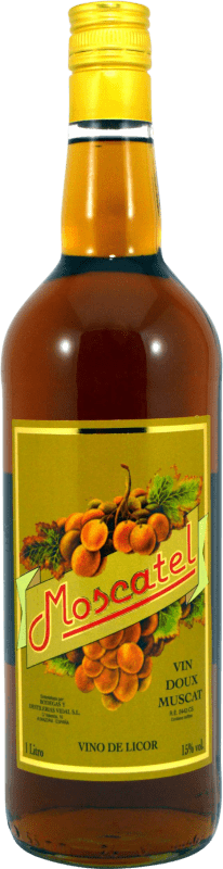 8,95 € Free Shipping | Fortified wine Vidal Moscatel Doux Spain Muscatel Small Grain Bottle 1 L