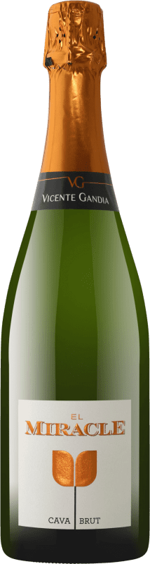 Envoi gratuit | Blanc mousseux Vicente Gandía El Miracle Brut D.O. Cava Espagne Macabeo, Chardonnay 75 cl